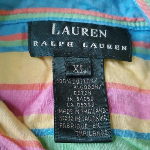 Ralph Lauren Pastel Striped Button Down Shirt - Picture 3 of 3